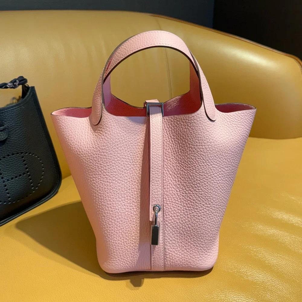 Stylish Pink Tote with Scarf Detail - Picture 2 of 6